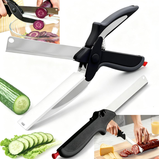 ✂️ SmartChef™ Tijeras 2 en 1 con Tabla Integrada