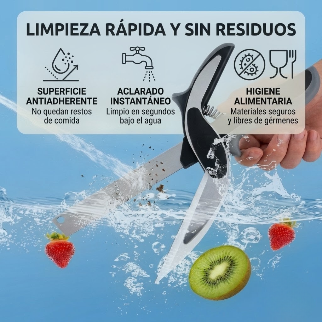 ✂️ SmartChef™ Tijeras 2 en 1 con Tabla Integrada
