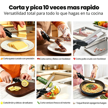 ✂️ SmartChef™ Tijeras 2 en 1 con Tabla Integrada